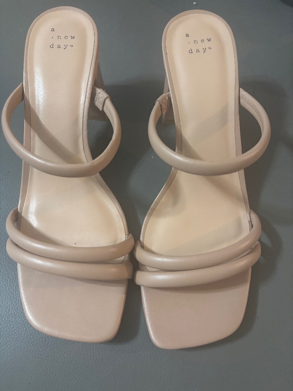 A New Day Nude Block Heels 11W